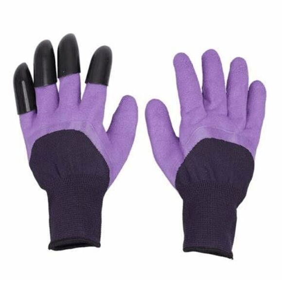 Garden Gloves With Claws For Digging - Purple - Picture 4 of 6